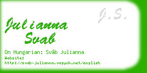 julianna svab business card